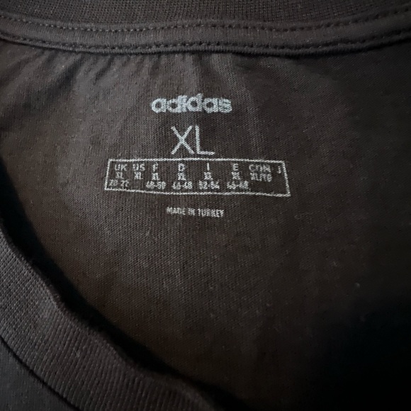 Adidas Black & White Striped Tee XL - Picture 7 of 10